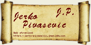 Jerko Pivašević vizit kartica